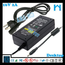 Transformador de raio de desktop 16v 2a mais vendido 32w